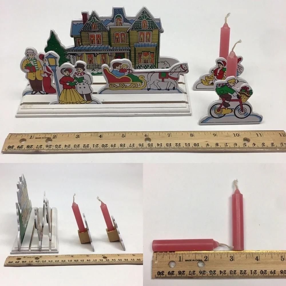 Christmas Holiday Winter Village Wooden Display‎